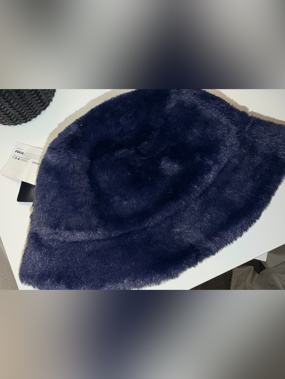 Chicago Bears - Navy Faux Fur Bucket Hat. BRAND NEW - Picture 2 of 3